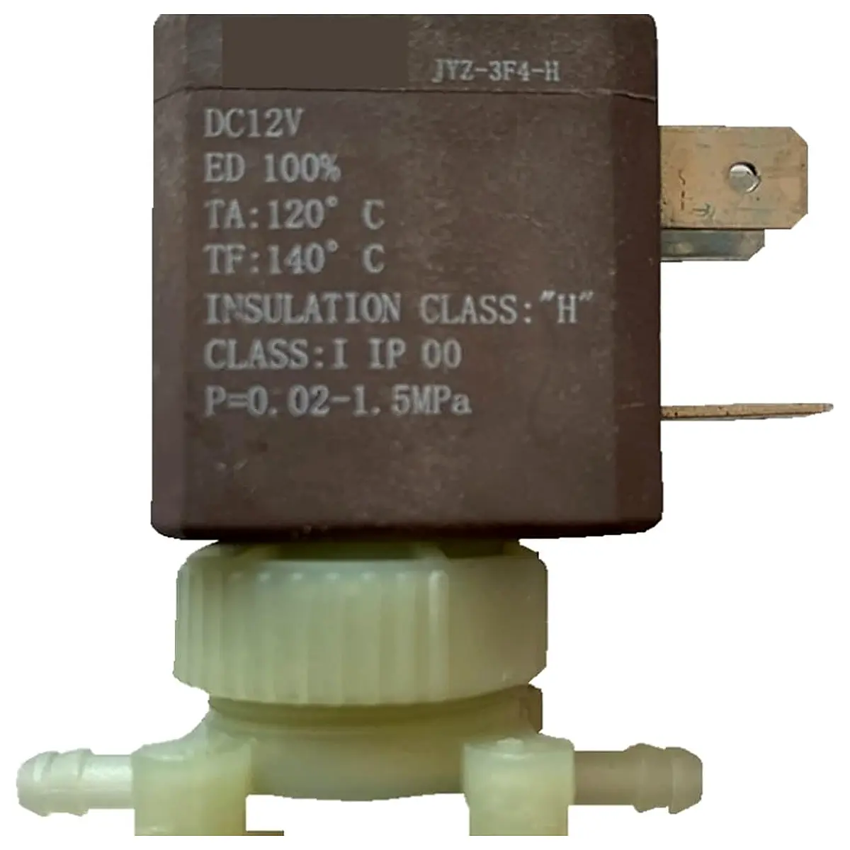 JYZ 3F4 H Normally Closed 2 3 Way DC 12V Cannula Coffee Maker Steam Air Water Bidirectional Flow Coil Solenoid Water Valve 1 Pc
