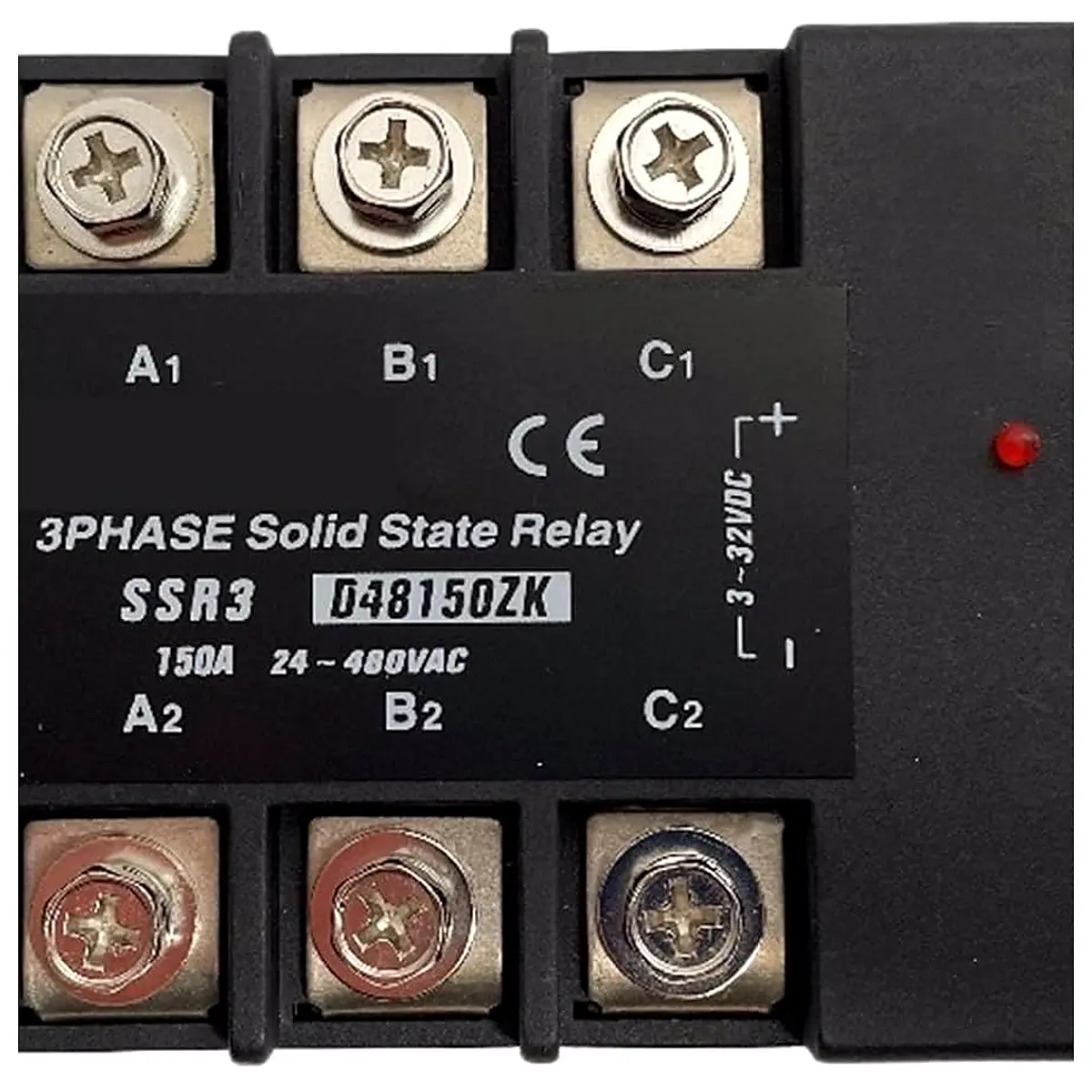 Control AC Three Phase SSR 120A 150A 200A High Current Enhanced Voltage 3 Phase 3fase Solid State Relay 24vdc SSR3 D48200ZK 200A