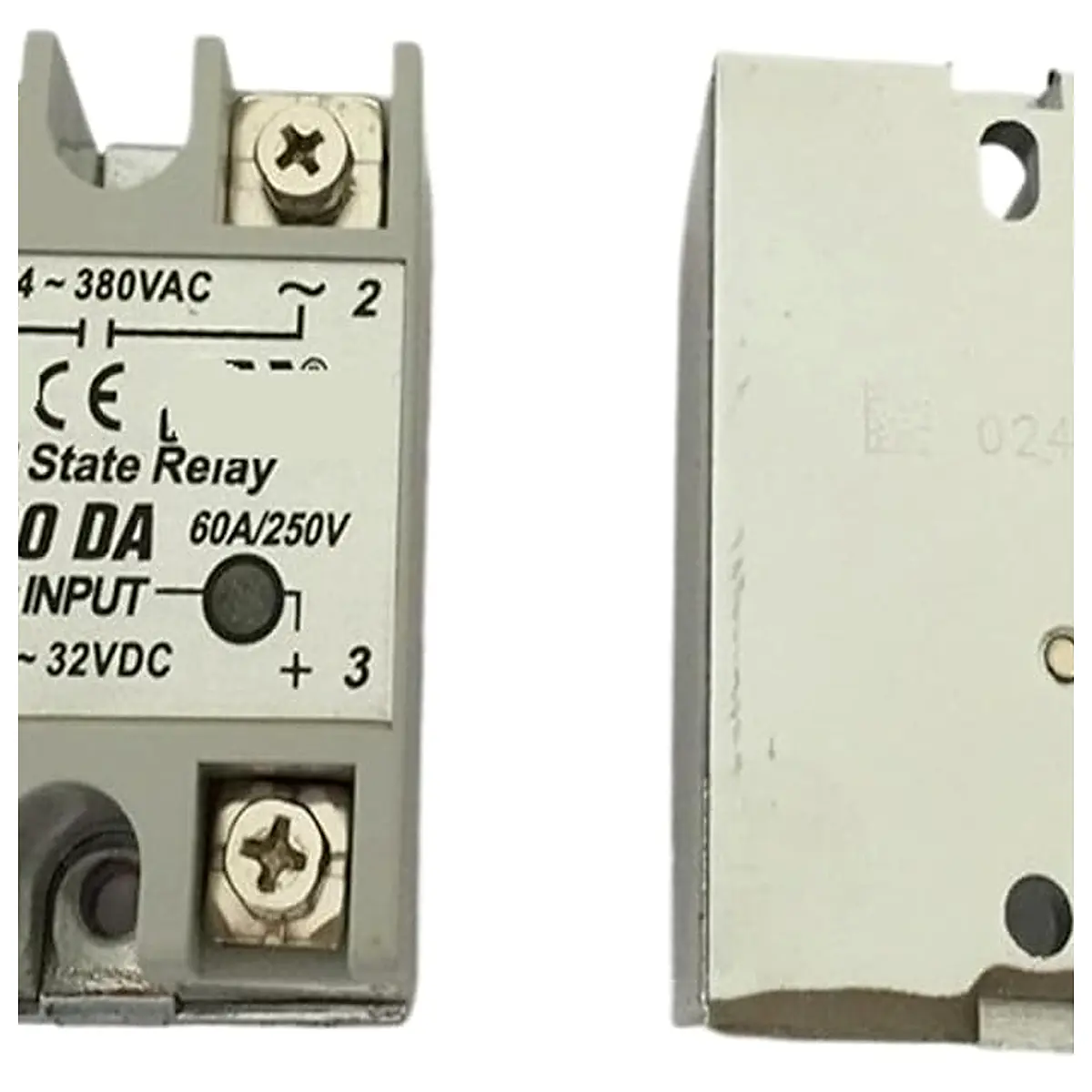 5PCS SSR60DA SSR 60DA Manufacturer 60A Solid State Relay, Input 3 32VDC Output 24 380VAC