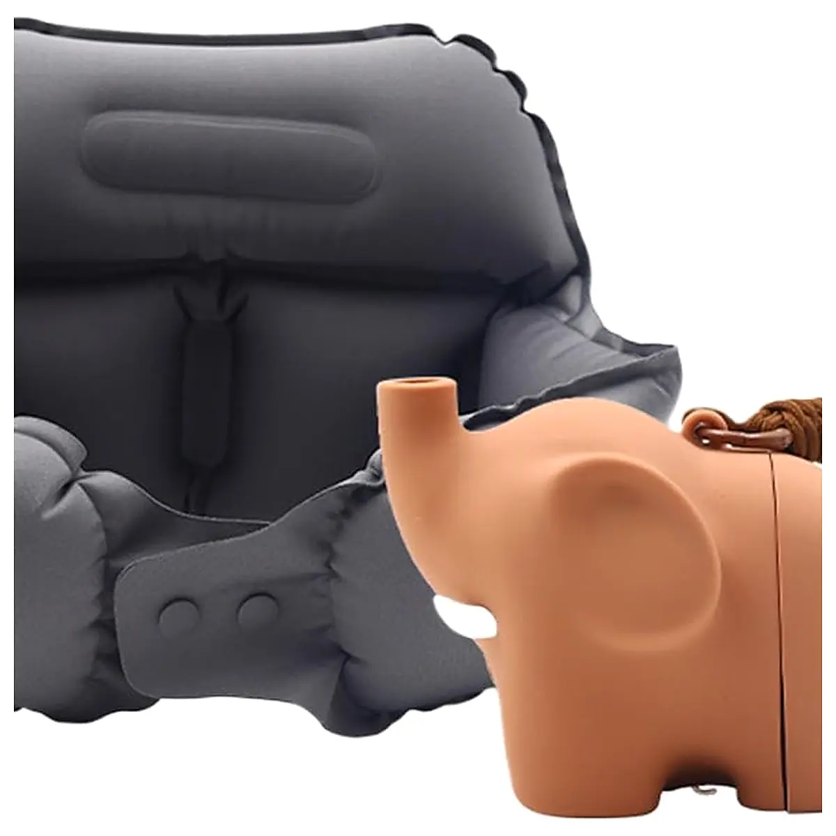 Inflatable Travel Neck Pillow U Shaped Elephant Portable Inflatable Support