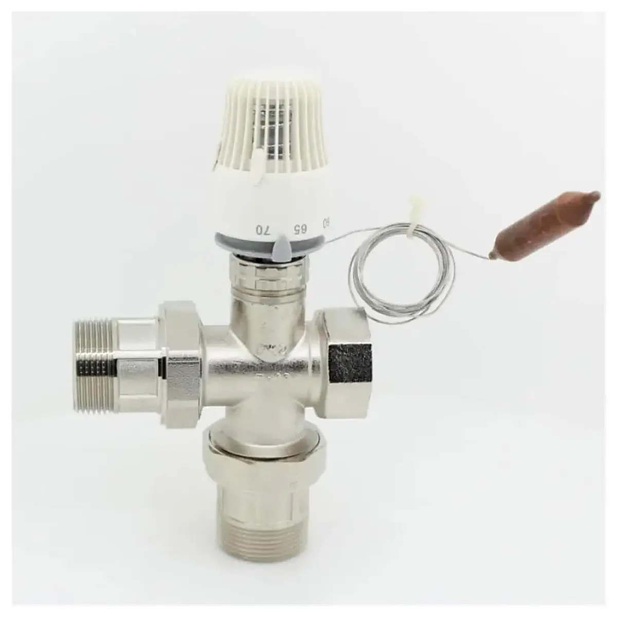 30 70 Degree Regulate Floor Heating System Thermostatic Radiator Valve M30 1.5 Remote Controller 3 Way Valve DN15 DN20 Actuator