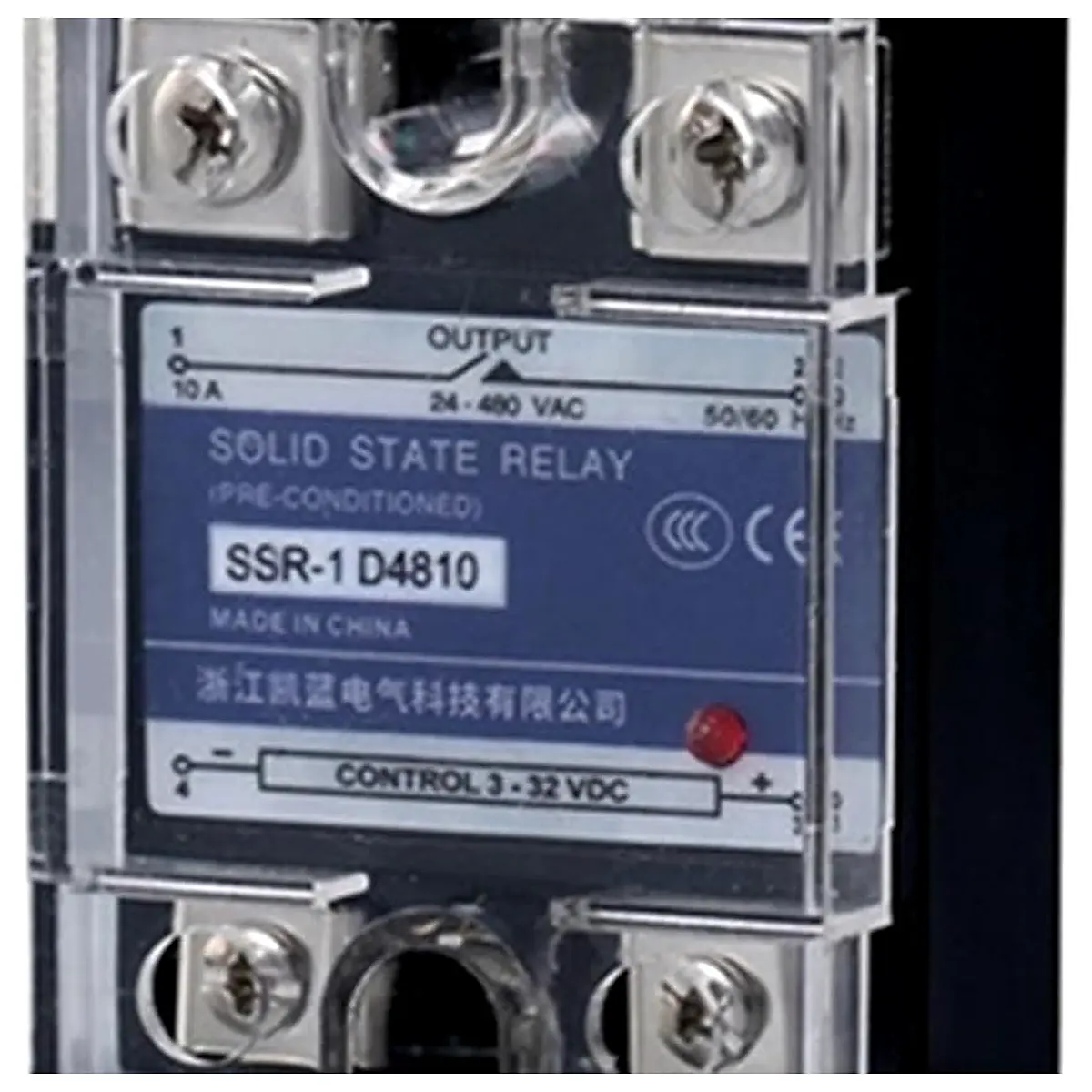 Solid State Relay SSR 10A 25A 40A 60A 80A 100A DD DA AA Single Phase 3 32VDC to 220VDC 380VAC Low Noise Excellent Heat Exchange Size DA 10A
