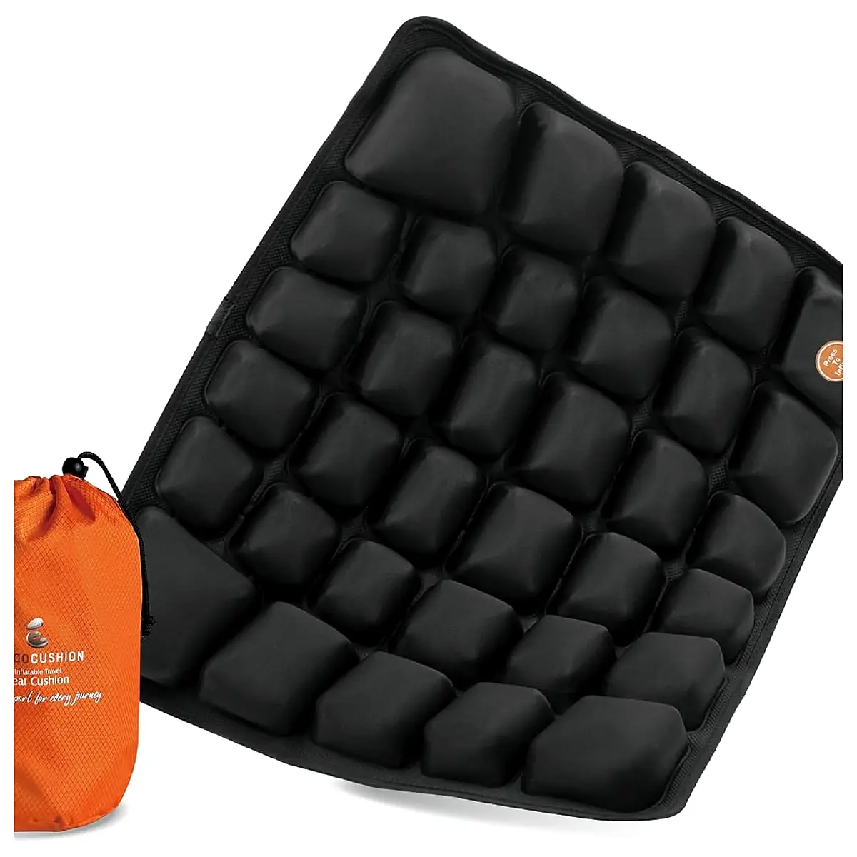 Portable Inflatable Seat Cushion for Airplane Travel and Car