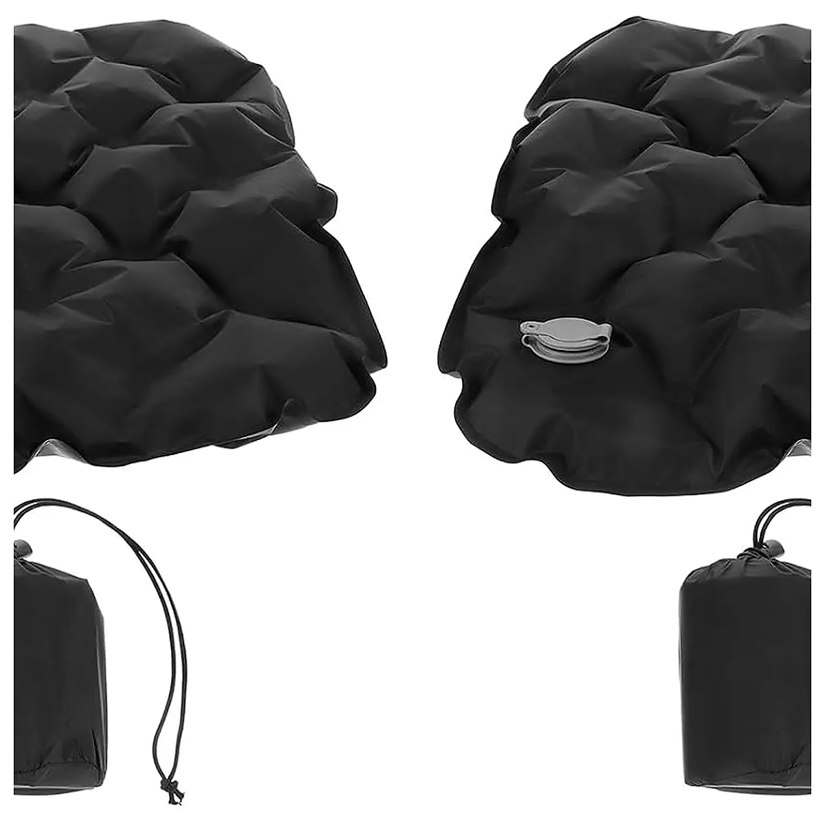 Alipis 2pcs Portable Inflatable Air Seat Cushion for Camping and Travel, Flexible TPU Material with Quick Inflate and Anti Slip Surface, Includes Storage Bag, for Car, Office, Stadium Use