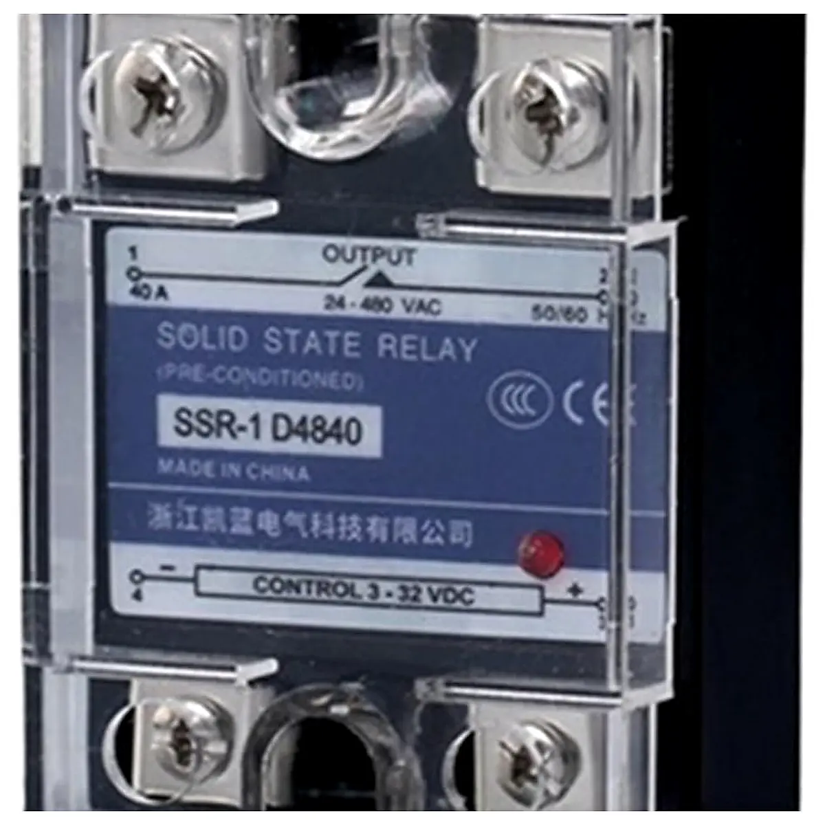 Solid State Relay SSR 10A 25A 40A 60A 80A 100A DD DA AA Single Phase 3 32VDC to 220VDC 380VAC Low Noise Excellent Heat Exchange Size DA 40A