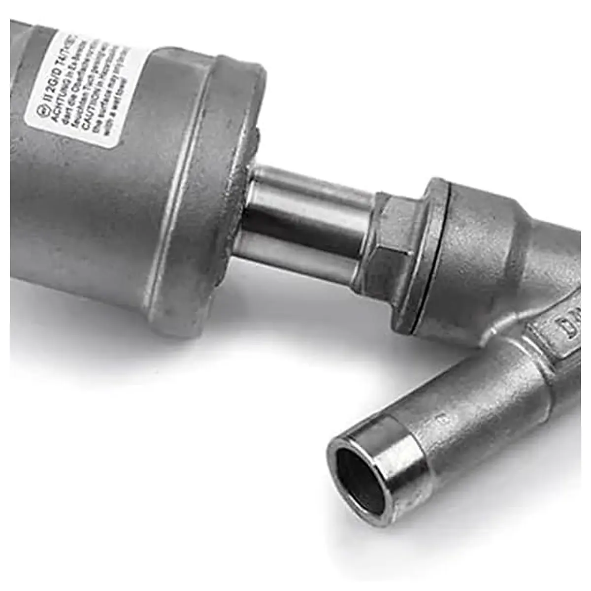 DN15 Stainless Steel Pneumatic Welding Angle Seat Valve Normally Closed Stainless Steel Actuator Closed Single Acting